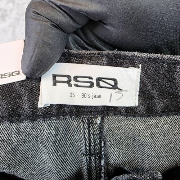 RSQ 90s Jeans Womens 25 Distressed Ripped High Rise Tillys Vintage Denim Y2K - Picture 11 of 13